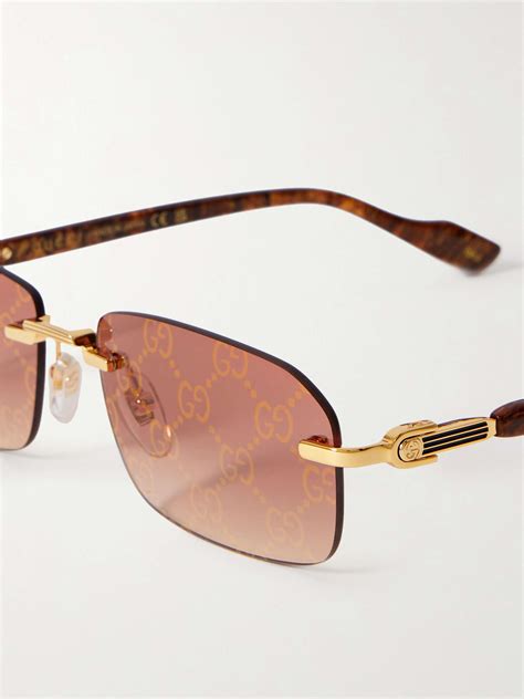 gucci rectangle sunglasses tortoise|gucci rectangular frame sunglasses.